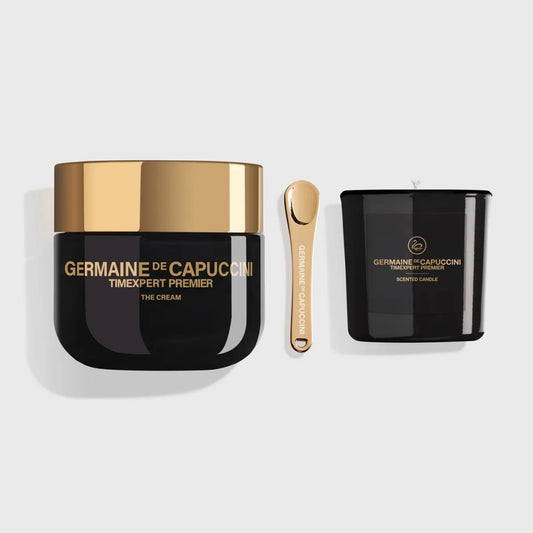 Promo The Cream Premier + Gratis kaars (`Luxe en Geavanceerde anti-verouderingscrème tegen rimpels en huidverslapping - Droge huid))